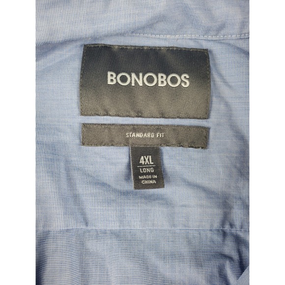 Bonobos Mens Button Down Long Sleeve Shirt Standard Fit 4XL Long Blue - Picture 5 of 6